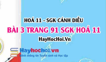 Bài 3 trang 91 SGK Hoá 11 Cánh diều